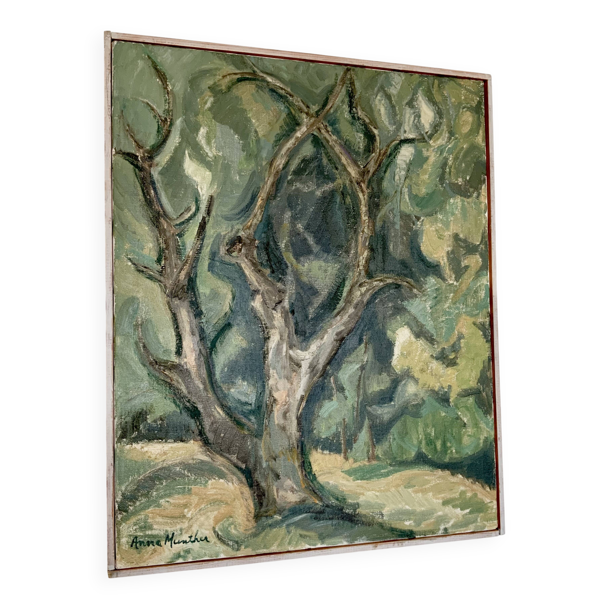 Vintage Oil on Canvas by Swedish artist Anna Munther (1915-2000)