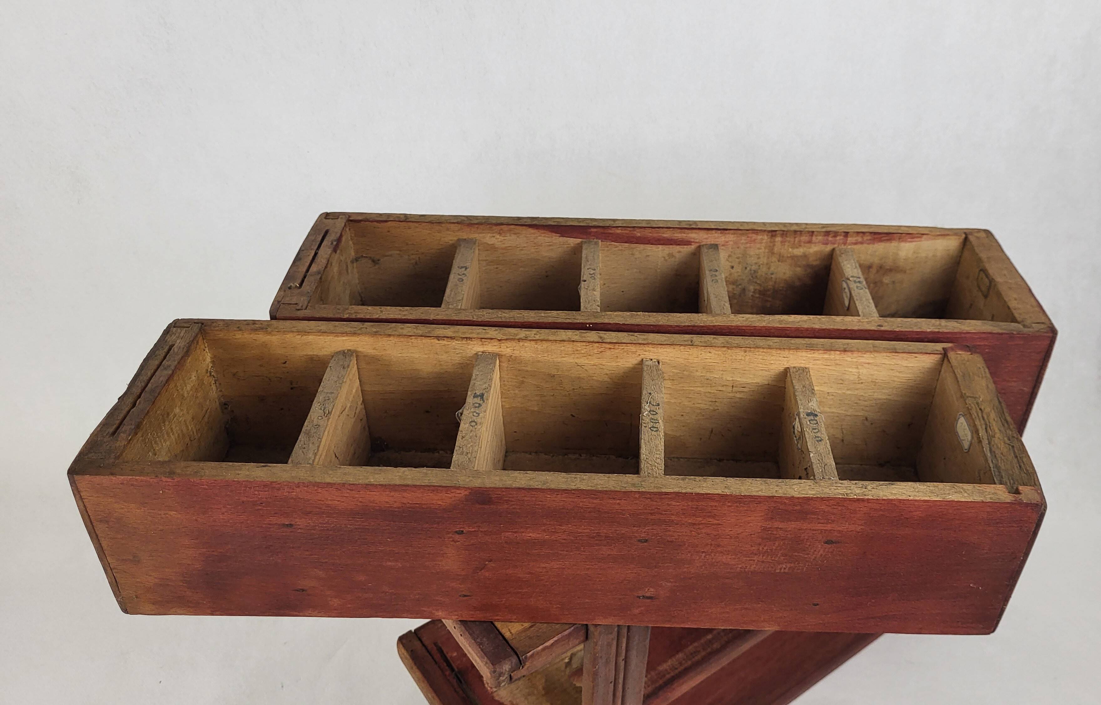 Wooden storage box for cards from the 1920s and 1930s