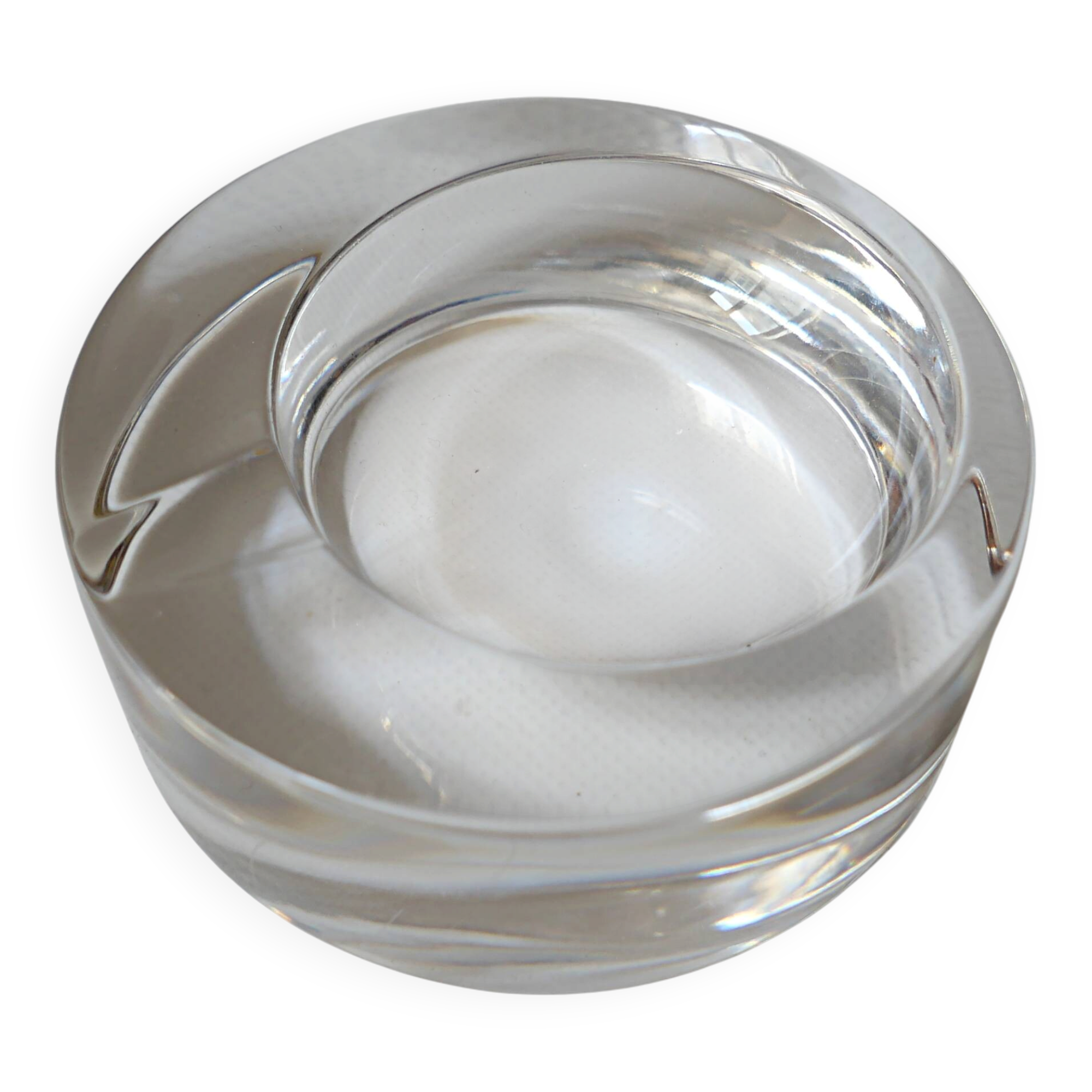 Val Saint Lambert vintage crystal ashtray 1970