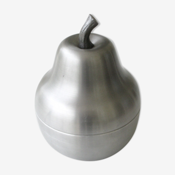 Pear ice bucket in brushed aluminum 1970