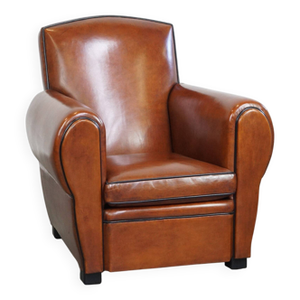 Fauteuil design en cuir de mouton
