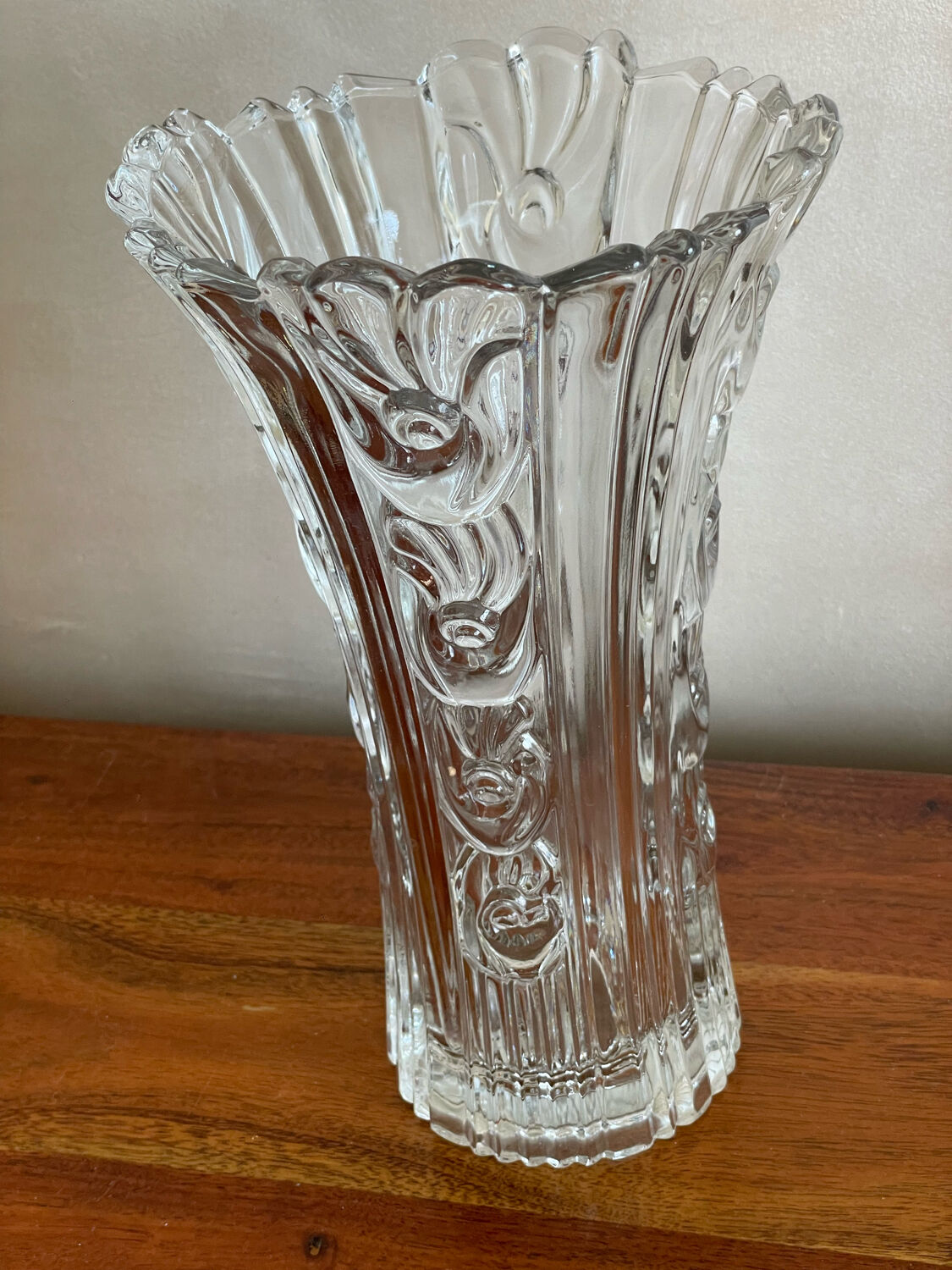 Moulded glass vase Italy