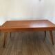 Vintage table with tapered legs.