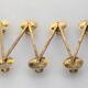 Lars Holmstrom Margareta brass candlestick for Arvika 11 candles 1940s