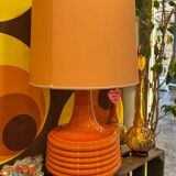 Vintage orange ceramic lamp