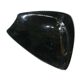 Black ceramic ashtray