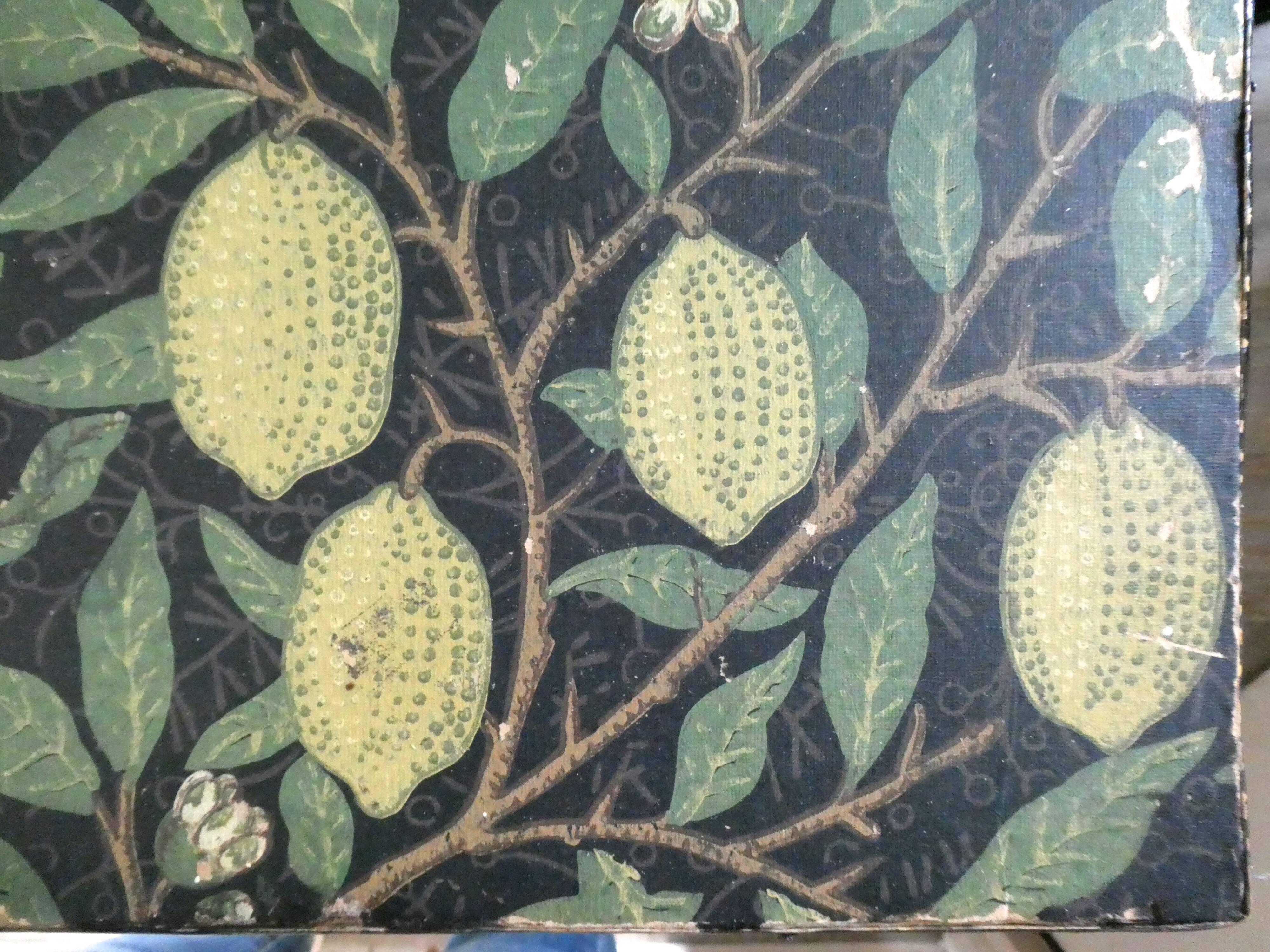 Side table, pedestal and blackened rattan, 1900 era