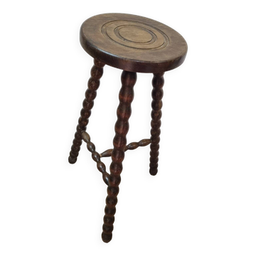 Tabouret tripode brutaliste