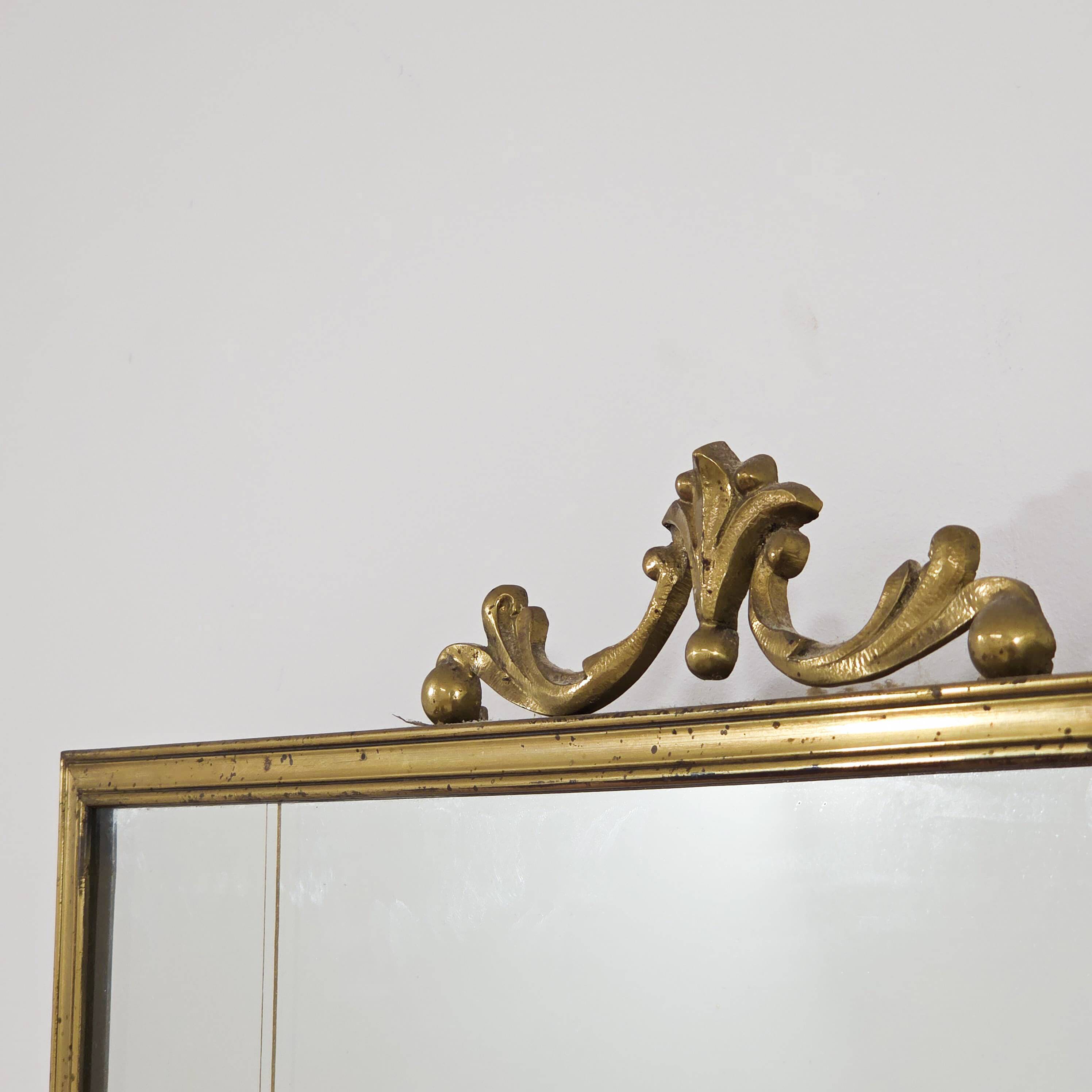 Vintage mirror signed Création Atelier J.A Paris – Registered model, silvering