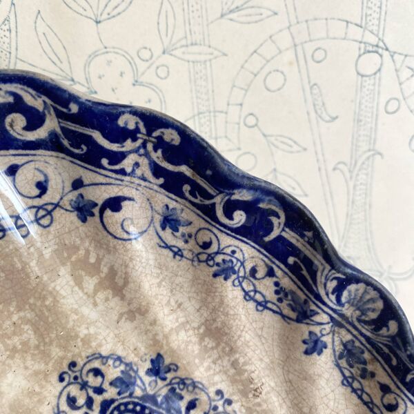 Ravier en terre de fer coquille Jules Vieillard, service ''Louis XV