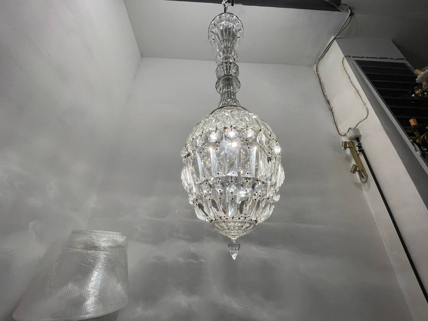 Murano Glass Crystal Light Pendant 1940’s