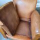 Old leather club chair 1940-1950