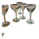 Set of 6 thick antique wine glasses