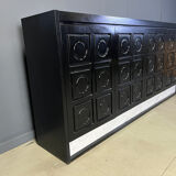 Black brutalist credenza, 1970s