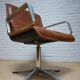 Program 2000 armchair in leather by Delta Design for Wilkhahn, 1960s.