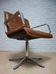 Program 2000 armchair in leather by Delta Design for Wilkhahn, 1960s.