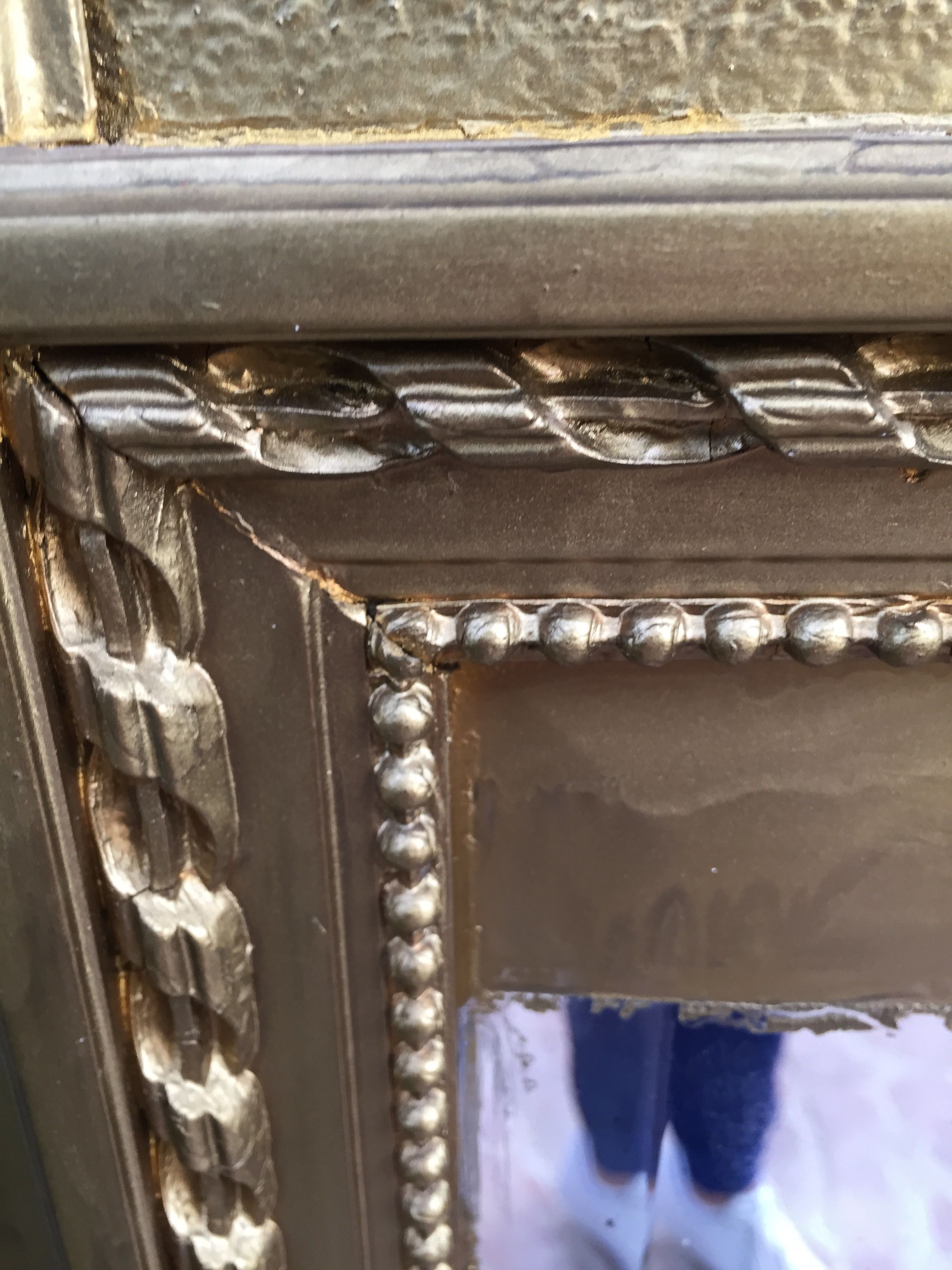 Bevelled mirror old fireplace overmantel 132x79cm