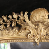 Very large exceptional mirror. Original gold leaf gilding, mercury ice cream