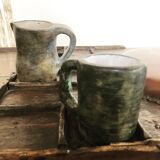 Two brutalist ceramics