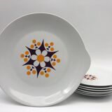 Bohemian porcelain dessert set, 1970s, TK Thun -Czechoslovakia.