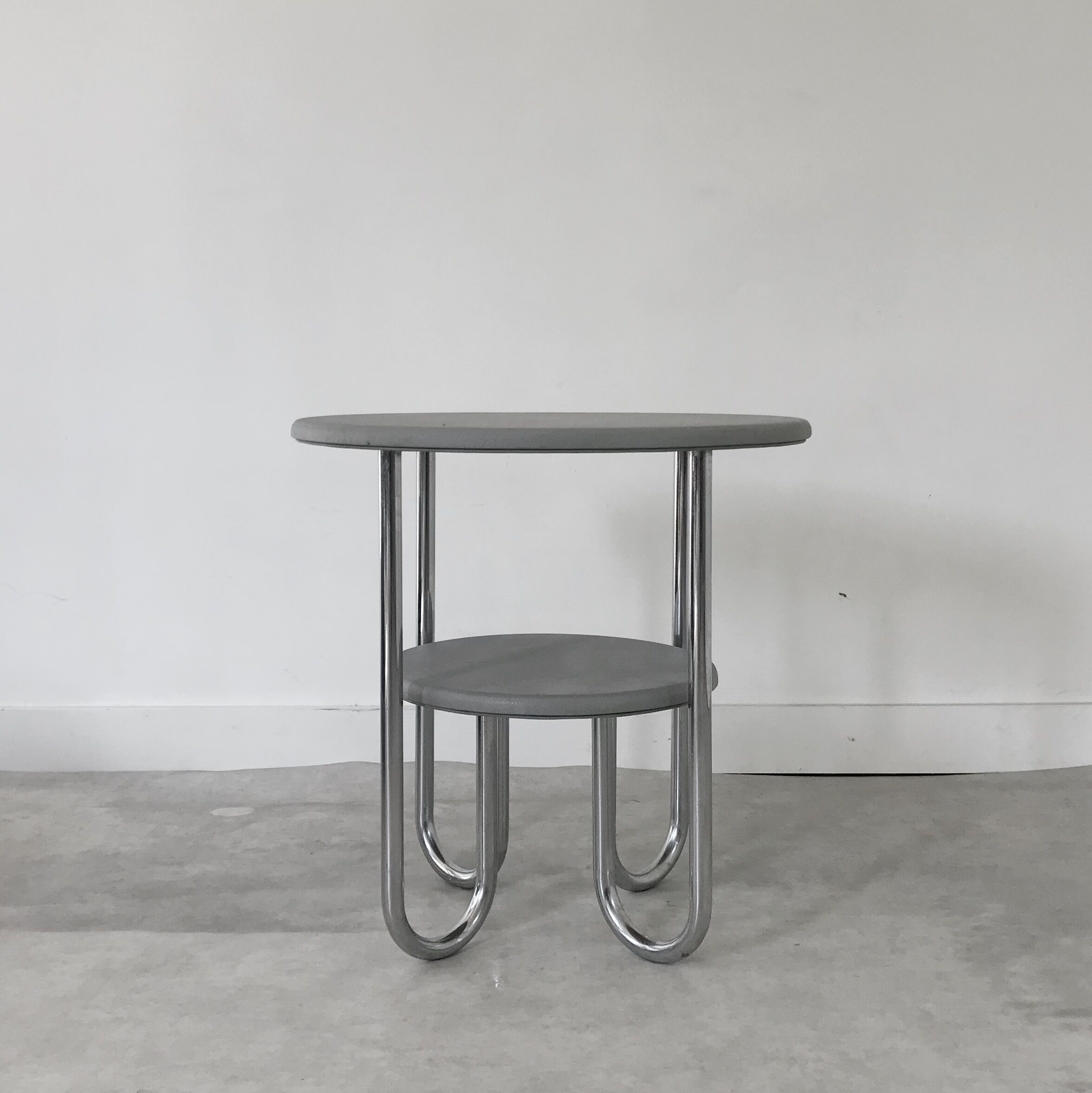 Beautiful round side table from 1950