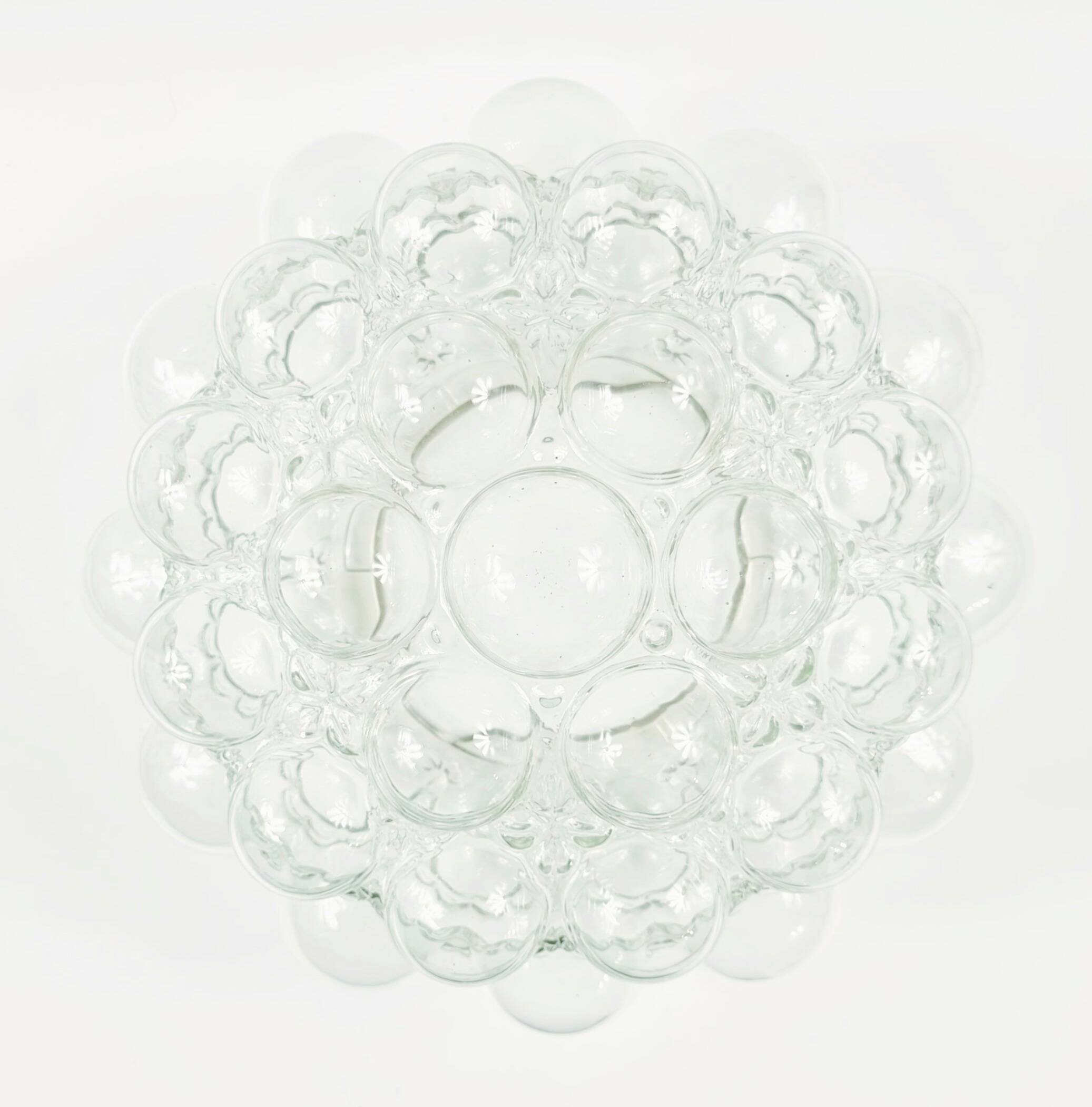 Large Mid-Century Bubble Glass Ceiling Light by H.Tynell for Limburg, 1970s