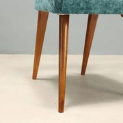 Vintage wooden and fabric chairs, design, Italy, 1950s-1960s
