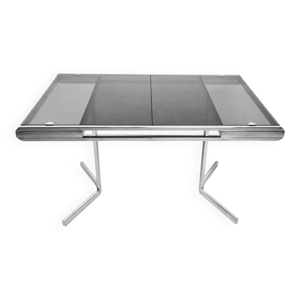 Table pietement chromé - allonges