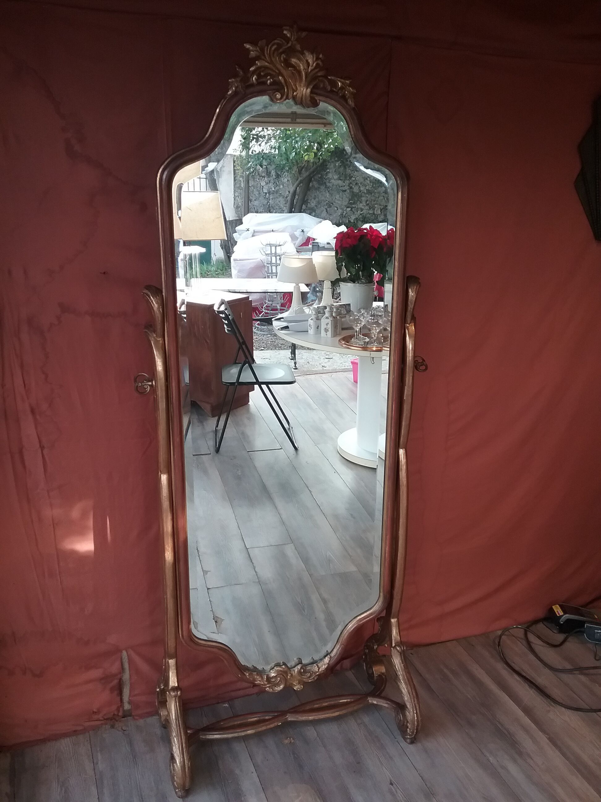 Golden wooden psyche 176x73cm