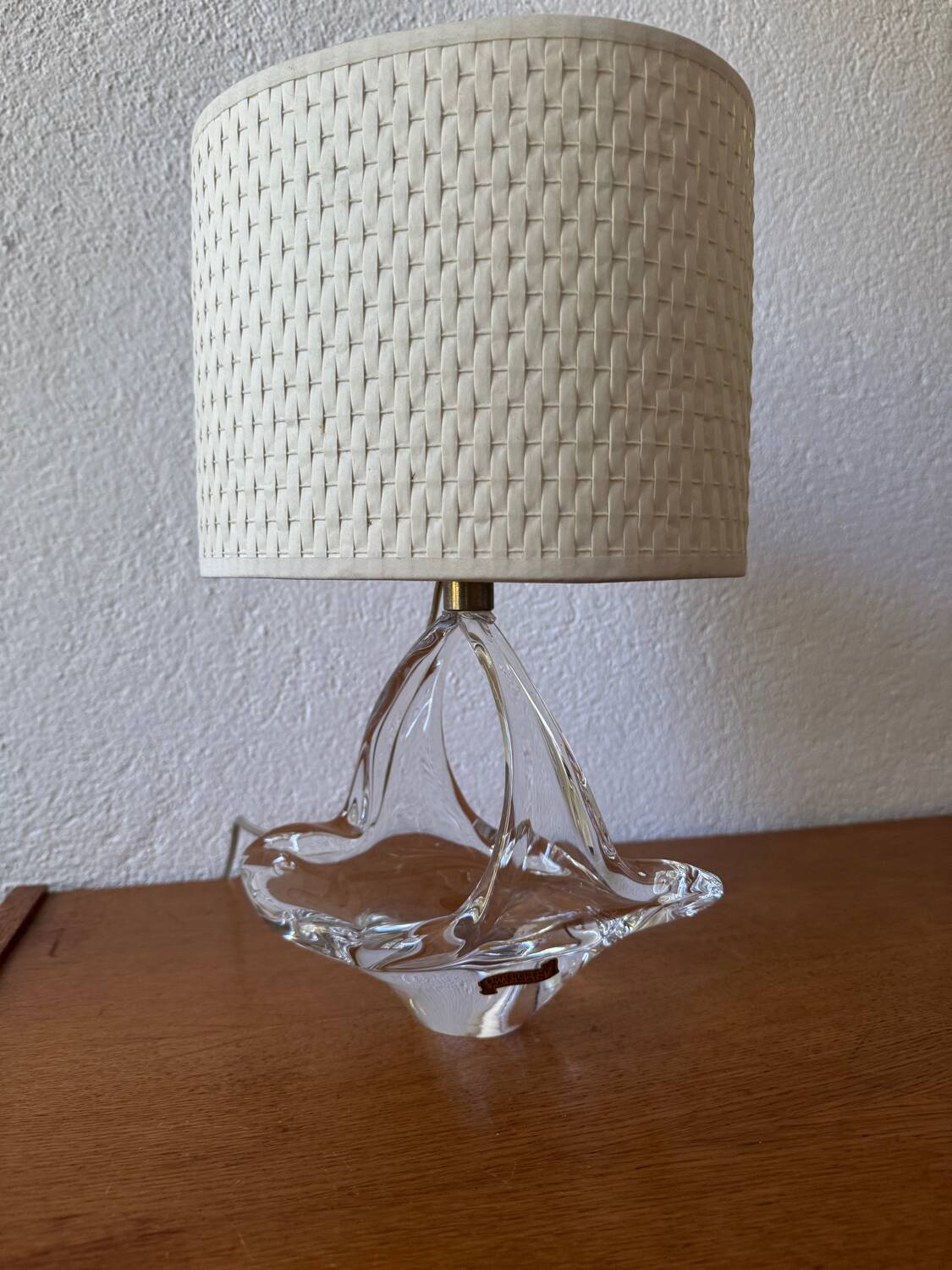 Lampe vide poche cristal années 60