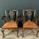 Pair of George II armchairs in 19th century mahogany era