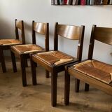 4 Regain elm straw chairs