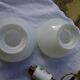 Pair of porcelain brass sconces