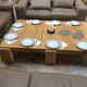 Solid oak coffee table, custom-made.