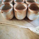Set of 6 stoneware glasses