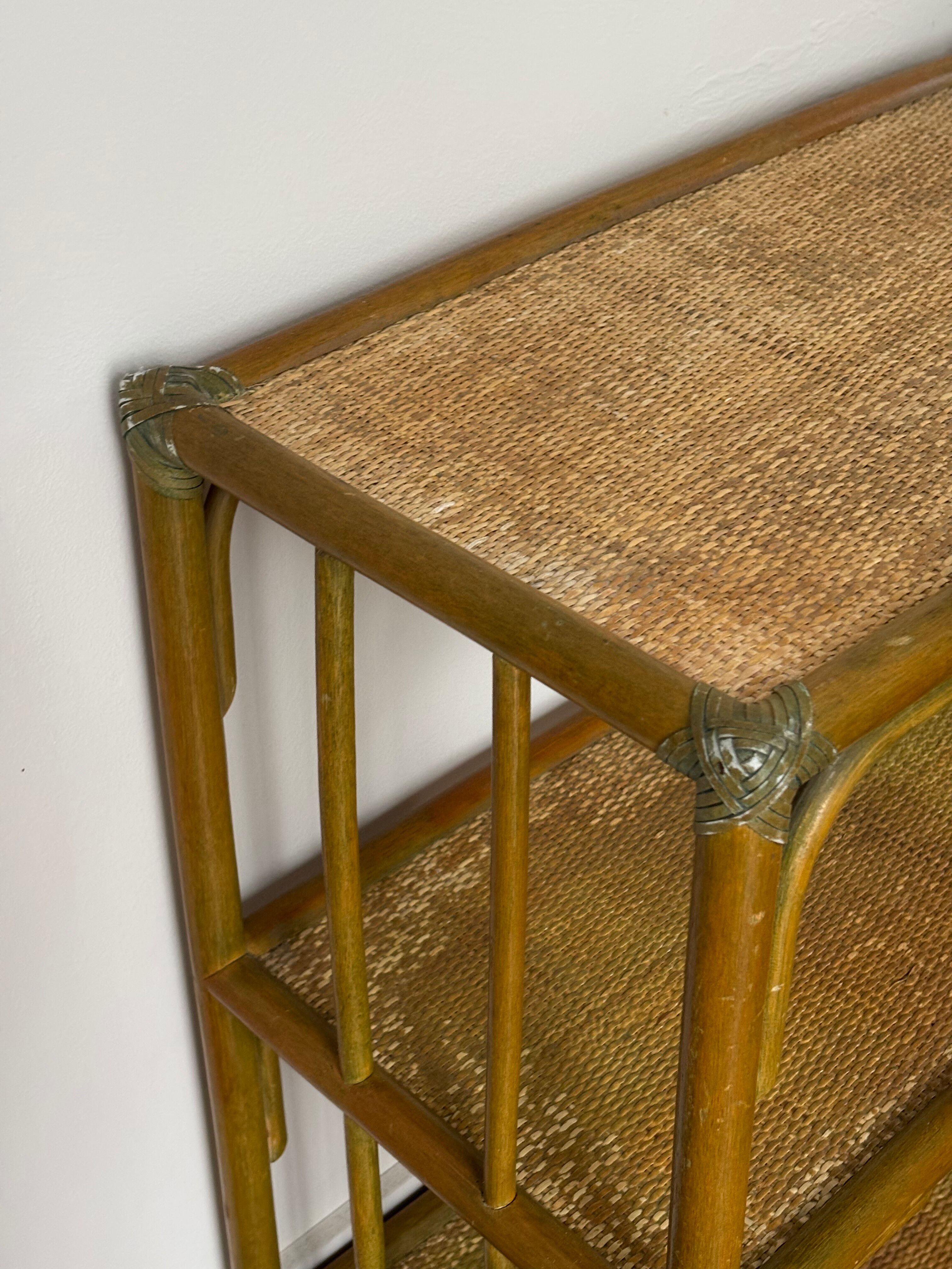 Rattan shelf