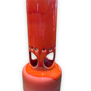 Vase ceramic glazed glazed orange, Pottery Of The Marais