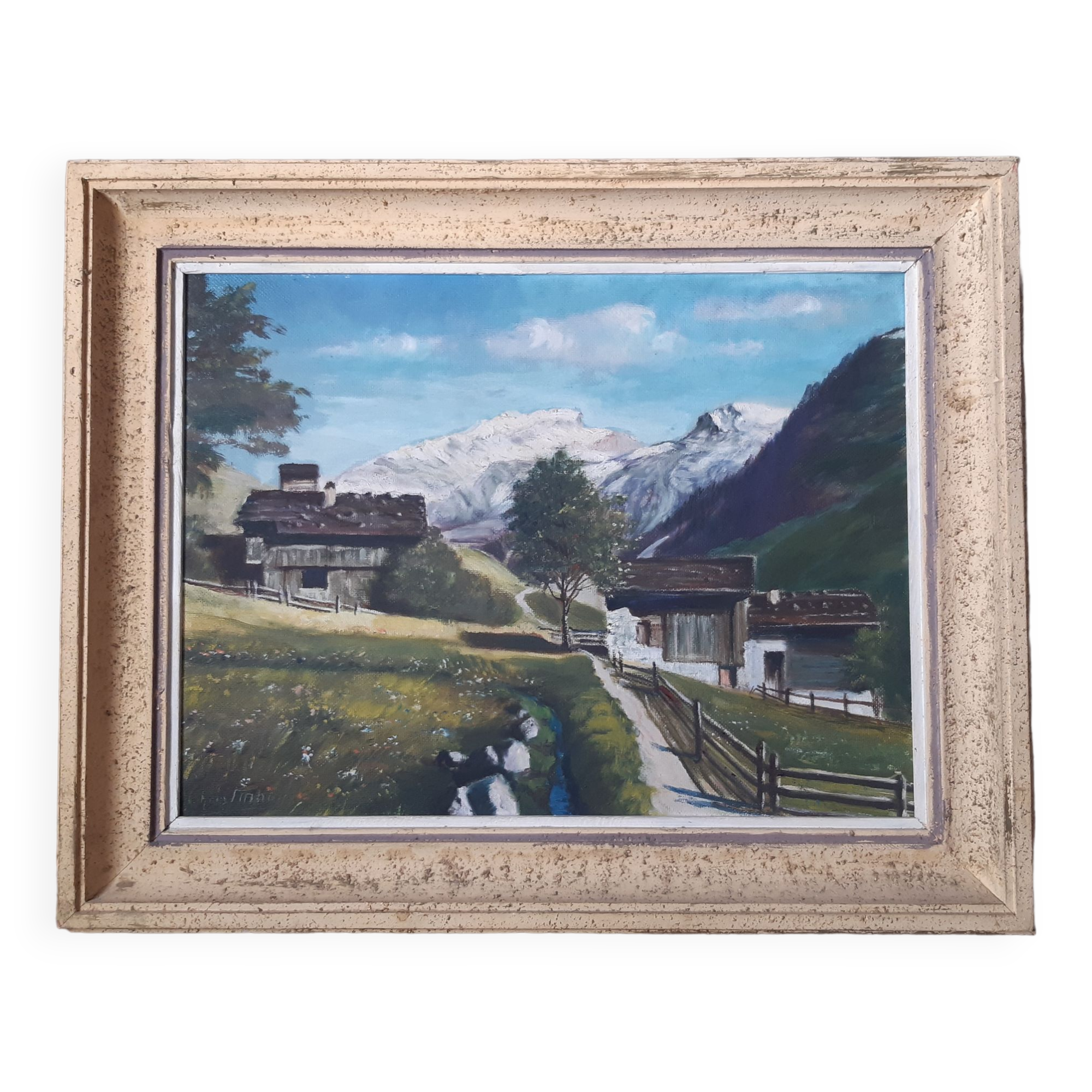 Mid-twentieth table "mountain landscape"