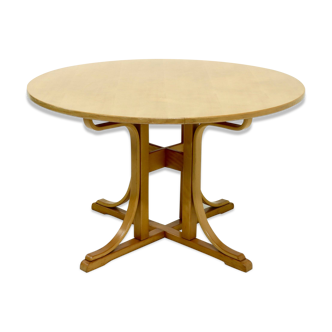 Architectural Bentwood Round Dining Table 1980s