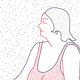 Illustration A4 naiade no. 5/8 bretagne baigneuse mer