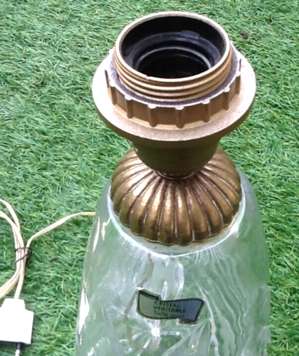 Large model lamp base, genuine hand-cut crystal, 1960s