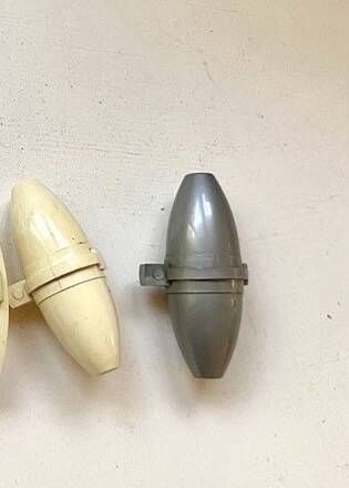 Pied de lampe en céramique et câble en tissu tressé