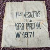 Old printed burlap bag