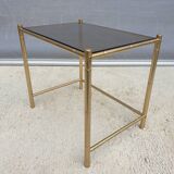 Coffee table bamboo smoked glass