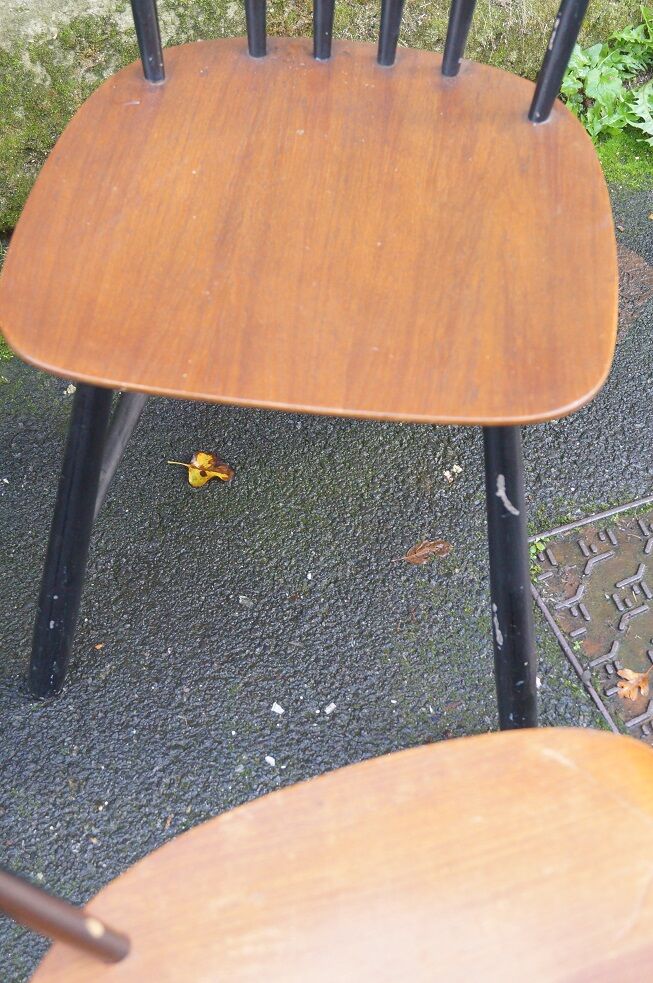 Lot of 3 chairs Fanett by Ilmari Tapiovaara 1960