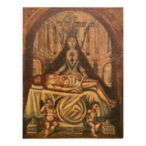 Peinture ancienne Pieta ou Vierge de las Angustias de Grenade XVIIe