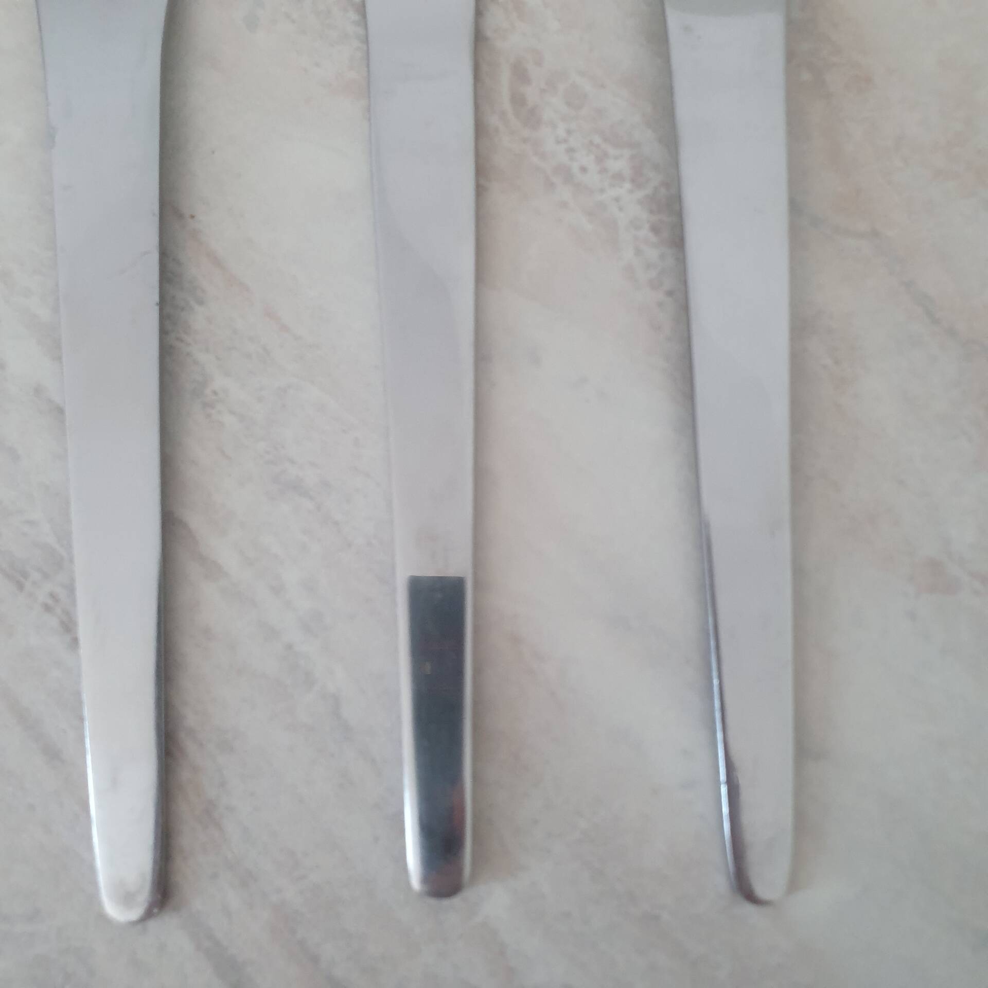 Set of 3 stainless steel cutlery Space Age