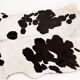 Tapis en peau de vache véritable noir et blanc