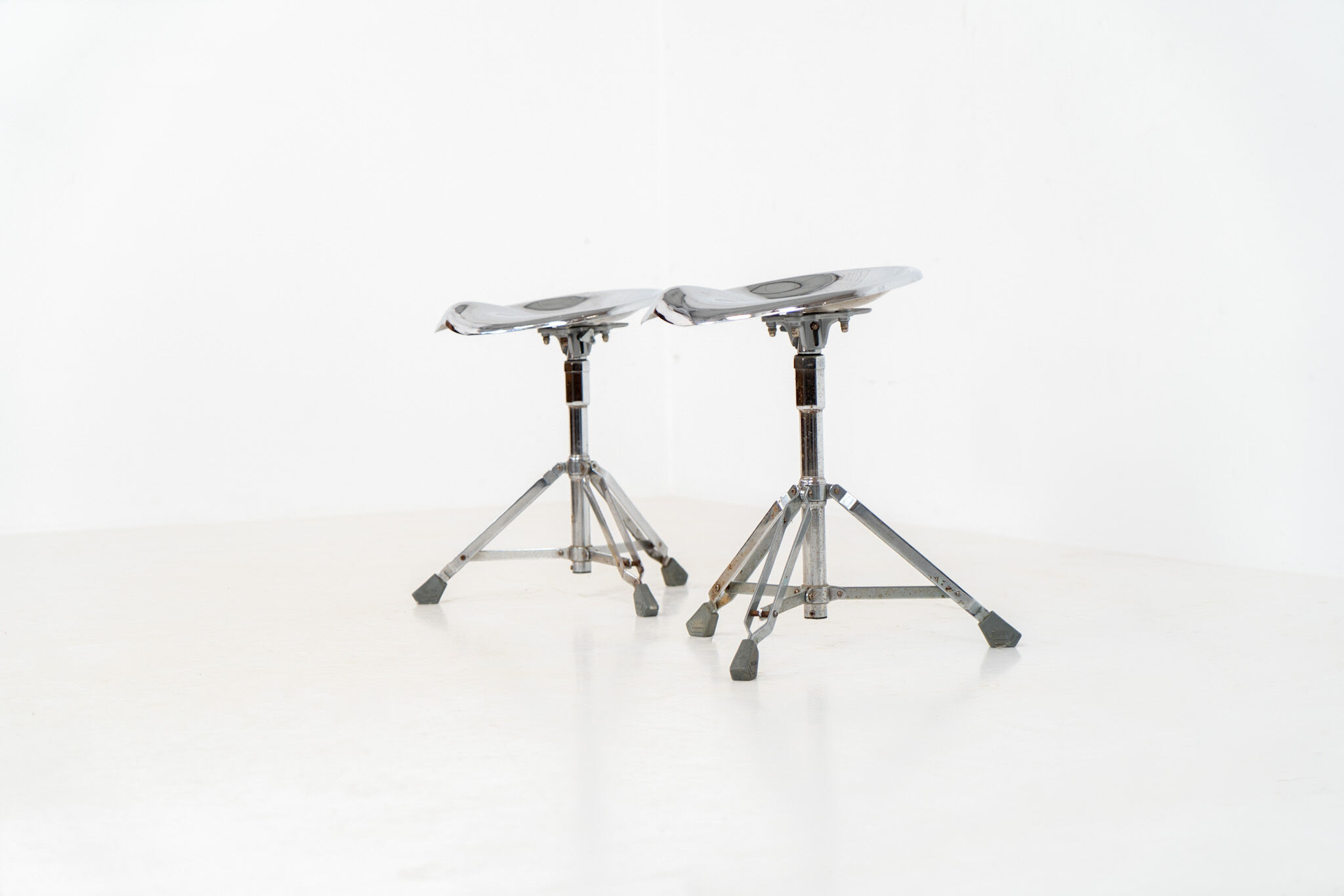 Rare pair of Dulton stools by Yasu Satamoto