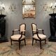 Paire de fauteuils en noyer d'epoque louis xvi vers 1770